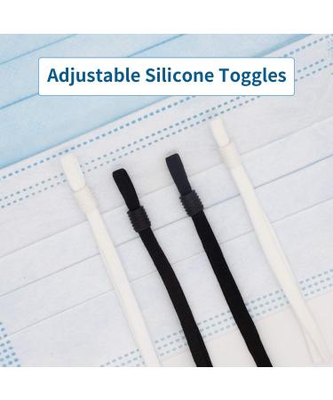 120PCS Adjustable Elastic String Bands for Masks - DIY Sewing Cord with Buckle for Stretchy Earloop Lanyard - Ideal for Mask Making Supplies - Buy Online on GoSupps.com