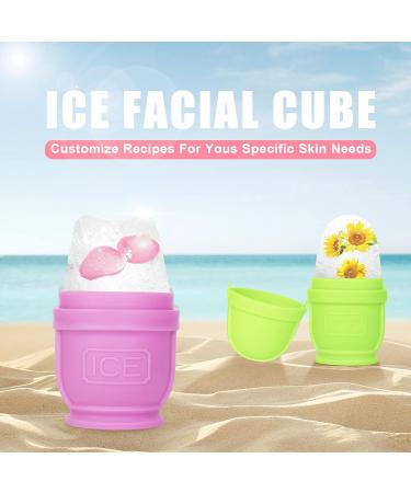BFASU 2 Pack Ice Roller for Face and Body - Facial Beauty Tool for Skin Care (Green + Purple) - Buy Online on GoSupps.com