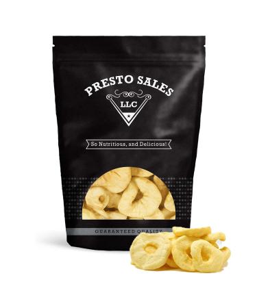 Apple Rings, Fresh" Fancy Dehydrated, Mess-Free Snack, Delicious, Versatile, All Ages, Sweet and Tasty, Packed in a releasable pouch bag of 1 lb. (16 oz.) By Presto Sales LLC