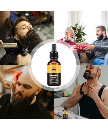 Youpo Beard Growth Oil for Men | 30ml Moisturizing Natural Beard Softener & Mustache Strengthener - Buy Online on GoSupps.com