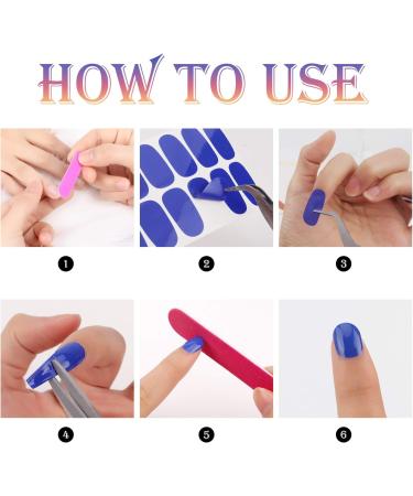 8 Sheets Solid Color Full Wraps Nail Stickers with Nail File MWOOT Self-Adhesive Nail Art Polish Stickers Strips Nail Wraps Decals for DIY Manicure Tips Decoration - Buy Online on GoSupps.com
