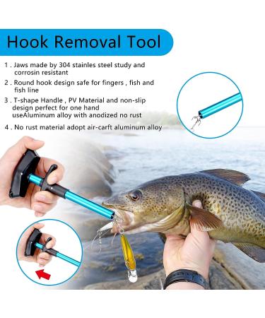 Fishing Tool Kit with Lures, Hooks, Lip Gripper, Digital Scale, Pliers, Sheath, and Lanyard - 134 Pcs, Blue Fresh Style - Buy Online on GoSupps.com