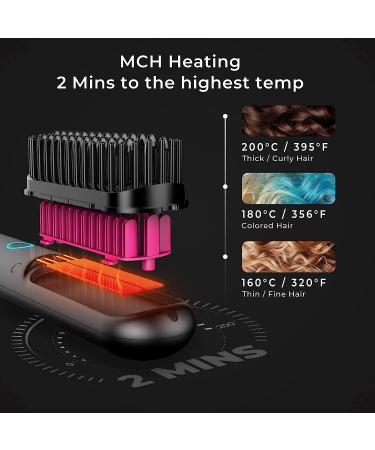 TYMO Cordless Hair Straightener Brush | Mini Portable Heated Comb for Travel | Ionic Hot Straightening | USB Rechargeable - Buy Online on GoSupps.com