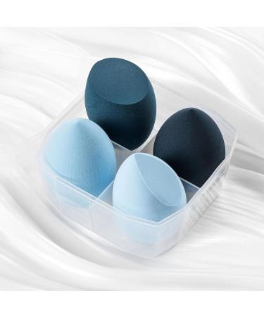 Blender Sponge - Foundation Sponge Cosmetic Applicator | 4 Latex- Multi-colored Beauty Sponges for Makeup Makeup Sponge for Perfect Application Of Liquid Cream And Powder Cosmetics Blue - Buy Online on GoSupps.com