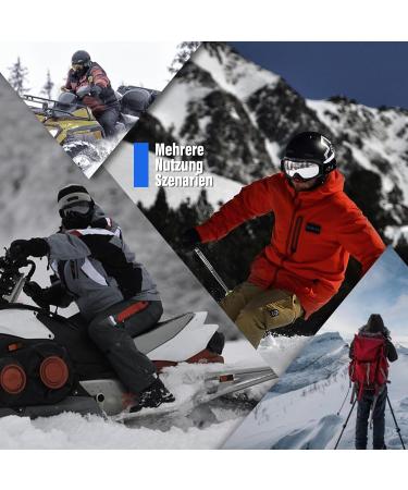 Buy KTEBO Ski Goggles for Men & Women | UV Protection Anti-Fog Mirrored | Perfect for Glasses Wearers - Silver Color - Buy Online on GoSupps.com