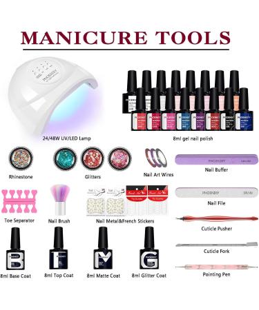 Gel Nail Polish Set with Lamp Starter Kit Phoenixy 32 Effect Gel Nail Kit Complete 8ml 16 Colours Varnish Gel Full Set Professional Salon Nail Kit - Buy Online on GoSupps.com