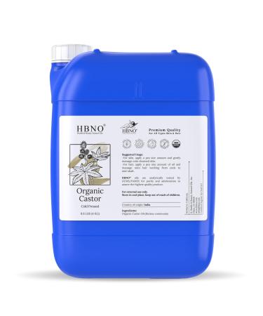 HBNO Organic Castor Oil - 8.8 lbs (4kg) - Ideal for Shampoos Conditioners Mouth Washes Face wash Lotions and Skin care products