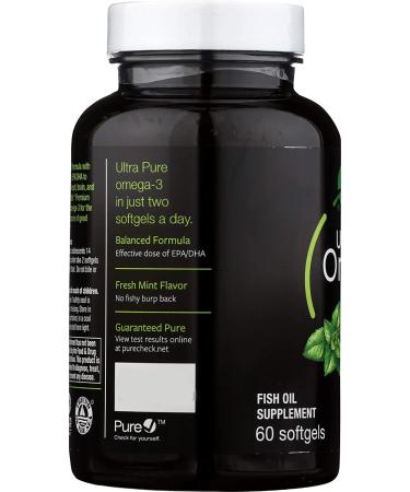 Nature's Way Ultra Pure Omega-3 Fresh Mint 625mg - 60 Softgels for Heart & Brain Health - Buy Online on GoSupps.com