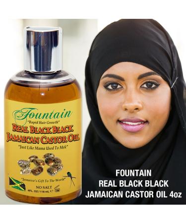 Fountain Real Black Black Jamaican Castor Oil 4 Ounces
