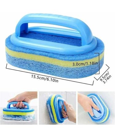 2pcs Household Cleaning Tools Sponge Cleaning Brush with Handle for Daily Use in Kitchen - Buy Online on GoSupps.com