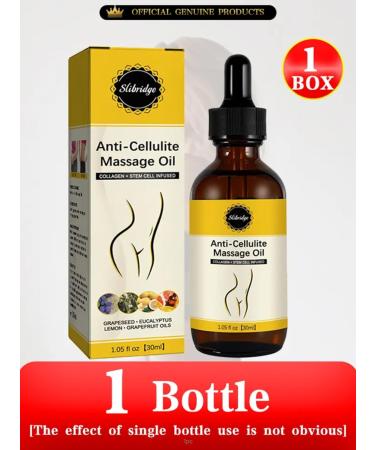 Slibridge Anti-Cellulite Massage Oil - Effective Weight Loss Oil with Lotus & Grapefruit | 30 ML for Body Fat Burn - International Shipping Available - Buy Online on GoSupps.com