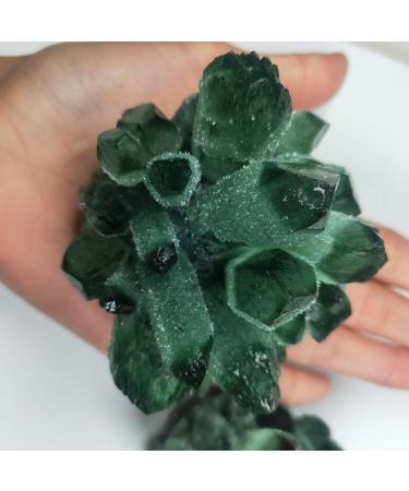 Natural Crystals and Stones 300-400g Natural Green Quartz Crystal Cluster Crystals raw Gemstone Specimen for Home&Office Decoration fengshui for Decoration QINTINYIN Full of Texture - Buy Online on GoSupps.com