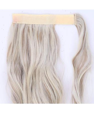 Sego Ponytail Clip-In Extension - Wavy Sandy Blonde & Bleached Blonde Hair Piece (43cm 90g) | Realistic Look for Effortless Style - Buy Online on GoSupps.com