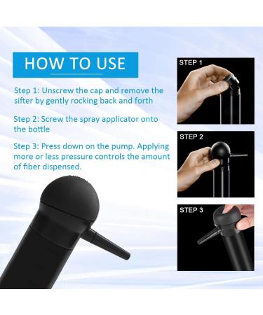 Hair Building Fibers Spray Pump Applicator Nozzle for Thicker Hair - Men & Women Hair Loss Concealer Tool - Fits 0.97 Oz Bottles - Buy Online on GoSupps.com