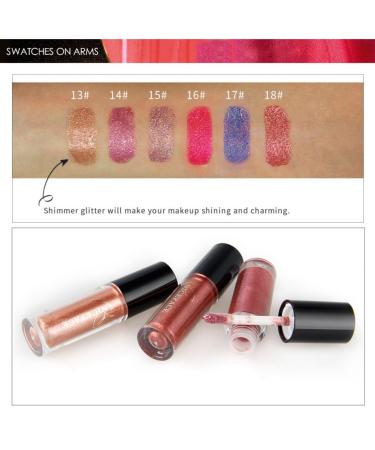 Allbesta Metallic Make-Up Lipgloss Lipstick | Waterproof Glitter Shine | 0.11oz | International Shipping Available - Buy Online on GoSupps.com