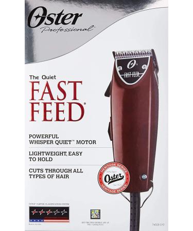 Oster Fast Feed Clipper 76023-510 with Guide Comb Set and Neck Duster - Adjustable Pivot Motor, Professional Hair Clippers - Buy Online on GoSupps.com