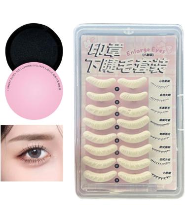 Eyelash Stamp Lower Lash Mascara Stamp Bottom Eyelash Makeup Applicator Eyelash Tool Convenient Long-Lasting Safe Lash Stamp Effort-Saving Quick Eyelash Stamp for Eye-Catching Makeup Set of 8 + Eyeliner Cushion Stamp - Buy Online on GoSupps.com