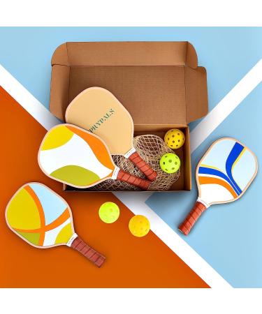 Sprypals Pickleball Paddles Set of 4  Premium Wood Pickleball Set of 4 with 4 Balls and 1 Carry Bag Pickleball Rackets with Ergonomic Cushion Grip for Beginner & Intermediate Gifts for Men Women Kids - Buy Online on GoSupps.com