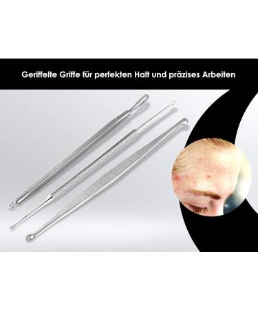 Premium Stainless Steel Comedone Extractor Set | Professional Pore Cleaning Tools for Clear Skin - Buy Online on GoSupps.com