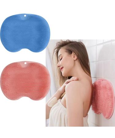 2 Pack Silicone Body Scrubber Exfoliating Easy to Clean Lathers Well Long Lasting for Men Women Bath Exfoliate Accessory