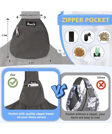 SlowTon Dog Carrier Sling for Small Dogs 8-15lbs - Adjustable Shoulder Strap Puppy Purse with Safety Belt and Front Zipper Pocket - Machine Washable - A-Grey - Buy Online on GoSupps.com
