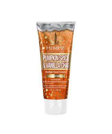 Hempz Limited Edition Pumpkin Spice & Vanilla Chai Herbal Hand Cream 3 oz