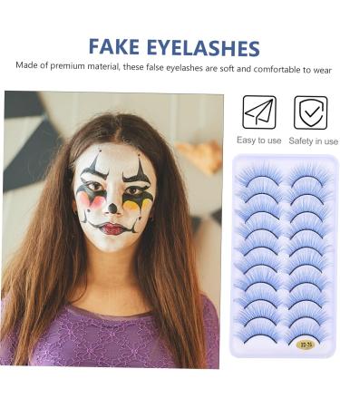 Didiseaon 10 Pairs Fake Eyelashes Blue False Eyelashes Long Fluffy Eyelashes Halloween False Eyelashes Cosmetic Supplies Permanent False Eyelashes Dollsthetic Lashes Fiber Soft - Buy Online on GoSupps.com