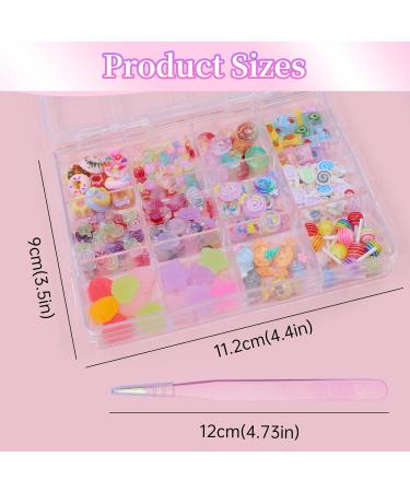 Buy 3D Candy Nail Charms | Lollipop Donuts & Colorful Shapes for Nail Art DIY | Cute Assorted Designs & Pickup Tools - Buy Online on GoSupps.com