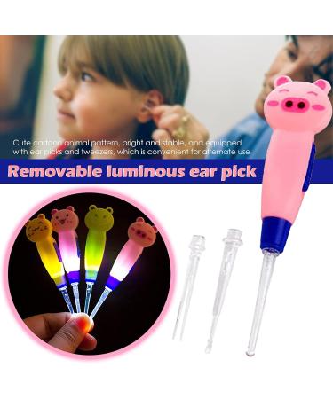 LED Earwax Remover Tool - Luminous Earplugs Cleaning Kit for Adults, Children, Babies (Pink) - Buy Online on GoSupps.com