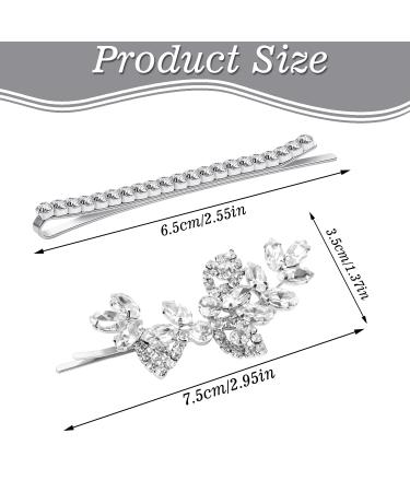 6 Pieces Rhinestone Wedding Hair Clips Bridal Crystal Pins - Mother's Day Gift - Buy Online on GoSupps.com