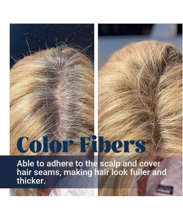 Thick Hair Fiber Powder Colored Hair Thickener Hair Fiber Powder Hair Fibers Refill Enhanced Hair Root Color Powder Hair Fiber Powder for Women & Men (Black) - Buy Online on GoSupps.com