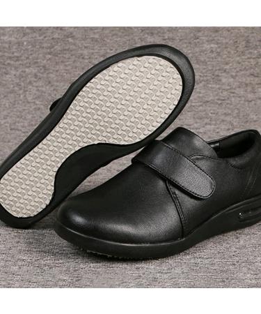 Diabetic Sandals for Swollen Feet | Adjustable Closure Orthopedic Slippers | Anti-Skid Elderly Walking Shoes - Black 48 - Buy Online on GoSupps.com