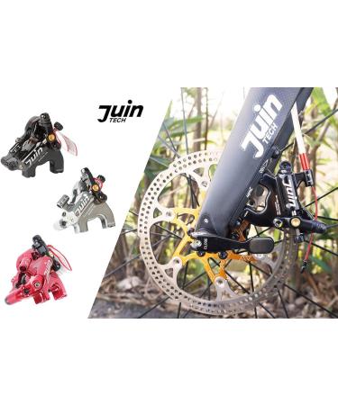 Juin Tech F1 Cable Actuated Hydraulic Disc Brake Caliper Set - Lightweight Hybrid Brake for Road/Cyclocross/Gravel/E-Bike/Folding Bike - 160mm Rotors - Black - Buy Online on GoSupps.com