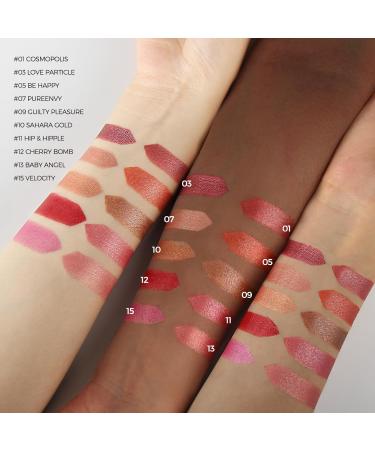 Anglicolor Glitter Lipstick - Metallic Glossy & Long-Lasting Vegan Lip Gloss for Women | #01 Cosmopolis - Buy Online on GoSupps.com