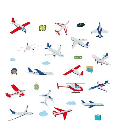 24 Sheets Airplane Temporary Tattoos - Birthday Decorations & Party Favors - Buy Online on GoSupps.com