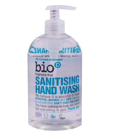 Bio-D Vegan Cruelty-Free Sanitising Hand Wash (Fragrance-Free) 500ml