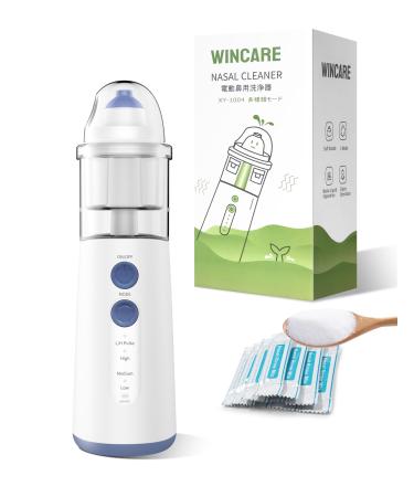 WINCARE Nasal Care for Sinus Relief Nose Cleaner Sinus Rinse Kit with10 Salt Packs Portable Nasal Irrigation System for Children and Adults Powered Sinus Cleaner Alternatives to Neti Pot(Blue