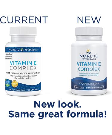Nordic Naturals Vitamin E Complex - 30 Soft Gels | Antioxidant Support - Buy Online on GoSupps.com