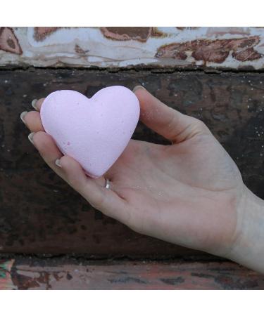 3 Love Heart Bath Bombs - Bubblegum: indulge in a fun and nourishing spa experience - Buy Online on GoSupps.com