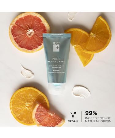IDC Dermo Pure Mask - AHA Skin Brightening & Exfoliating Mask for All Skin Types | Vegan Pore Cleansing & Renewing Face Care - Buy Online on GoSupps.com