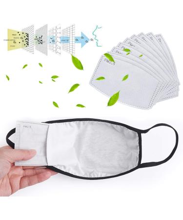 Premium Grey Cotton Face Mask with 2 Carbon Air Filters | Washable & Reusable | Adjustable Straps - Buy Online on GoSupps.com