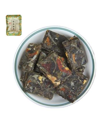 HQZM Yunnan Mandarin Peel Aged White Tea Thin Slice Small Tea Cake 1764oz 500g Unique Tea Charm