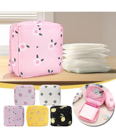 Napkin Storage Bag Period Bag with Zipper for Sanitary Napkin First Period Gifts Tampon Bag Feminine Bag Portable Menstrual Bag for Teen Girls Women Ladies (D1) - Buy Online on GoSupps.com