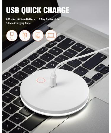 Gercy LED Compact Mirror with 3 Color Lights | Portable Purse Pocket Mirror 1x/2x Magnification | USB Rechargeable 3.5 inch Round Travel Mirror - Buy Online on GoSupps.com