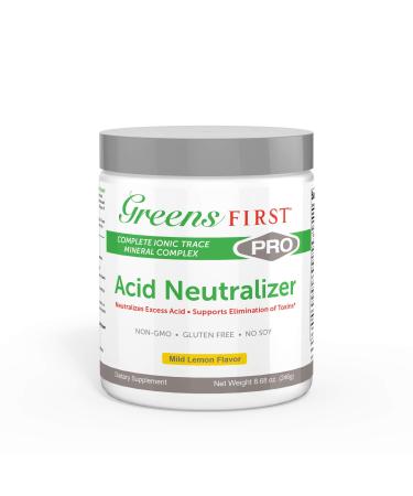 Greens First Acid Neutralizer Mild Lemon Flavor 30 Servings  Complete Ionic Trace Mineral Complex  May Help Neutralize Excess Acids  Non-GMO & Gluten Free