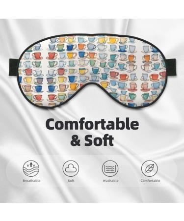 Buy SSIMOO Hand Drawn Teapots & Cups Eye Mask - Soft Breathable Perfect for Travel & Relaxation - International Shipping Available - Buy Online on GoSupps.com