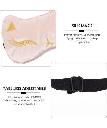 Premium Silk Eye Mask for Sleeping | Healifty Kids & Adults - Comfortable Satin Blindfold for Travel & Nighttime Rest - Pink - Buy Online on GoSupps.com