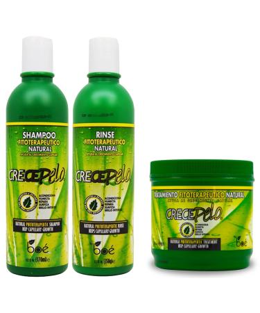 BOE Crece Pelo 3 in 1 Combo Set Shampoo Fitoterapeutico  Rinse Fitoterapeutico  Tratamiento Fitoterapeutico