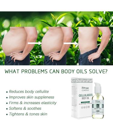 Natural Body Oil for Cellulite & Slimming - Effective Hot Massage Oil (50ml) for Thighs & Belly - Buy Online on GoSupps.com