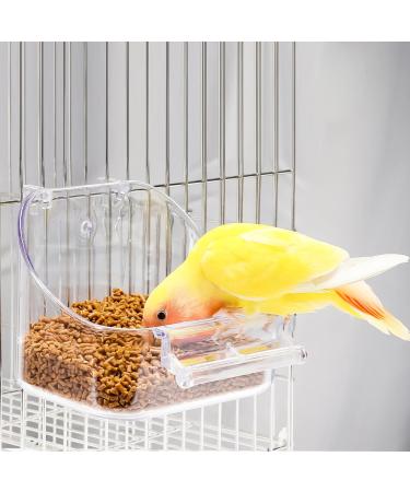 Bohue 2Pcs Pet Parrot Small Bird Bathing Tubs Bird Caged Parrot Bathing Tub Shower Box Food Feeder for Cockatiel Budgies Small Birds Lovebirds - Buy Online on GoSupps.com